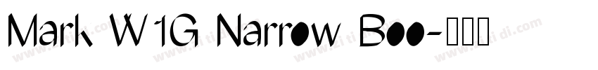 Mark W1G Narrow Boo字体转换